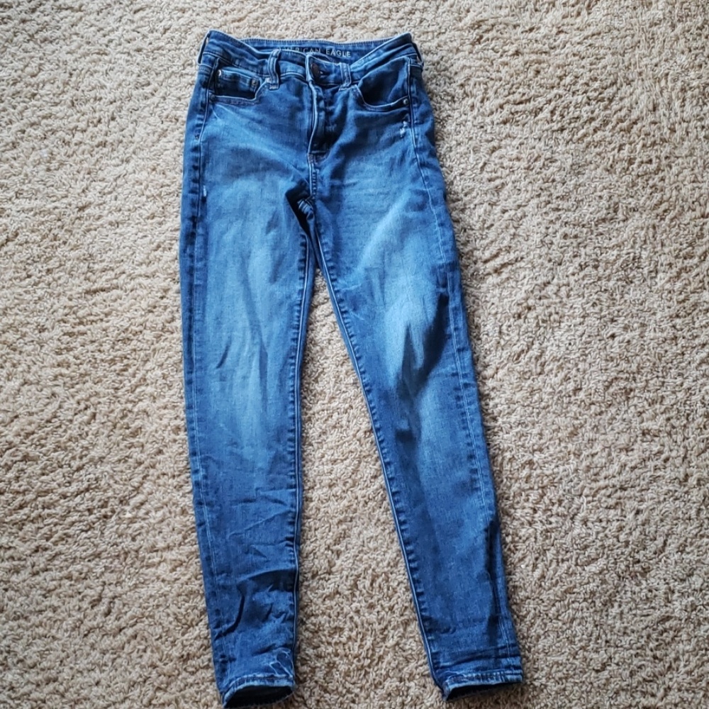 American eagle blue womens skinny jeans